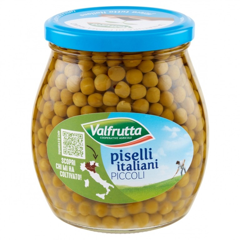 PISELLI PICCOLI VALFRUTTA VETRO GR.580            