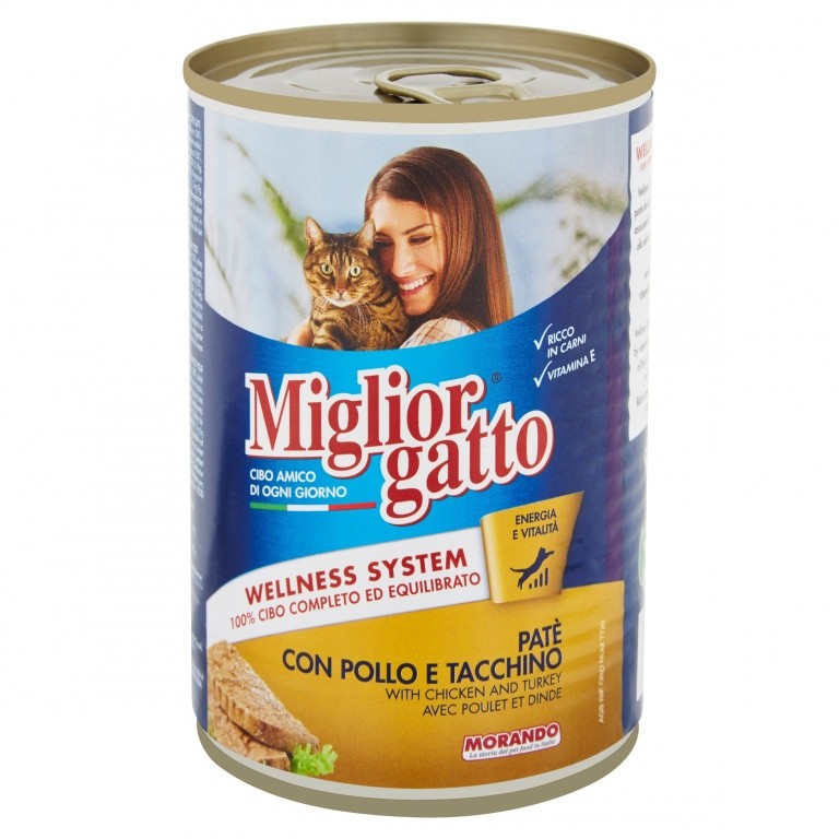 MORANDO GATTO LATTINA GR.405 PATÈ POLLO/TACCHINO