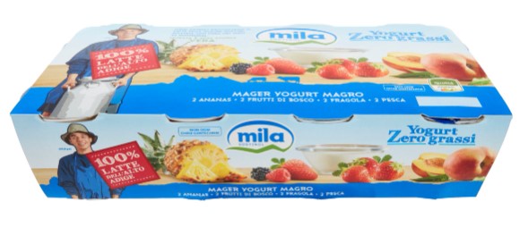 YOGURT MILA ZERO GRASSI GR.125X8 ANANAS FRAGOLA