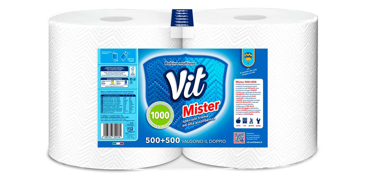 BOBINA VIT MISTER DOPPIA SCORTA 1000 STRAPPI      