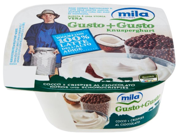 YOGURT MILA COCCO PIÙ CRISPIES AL CIOCCOLATO GR150