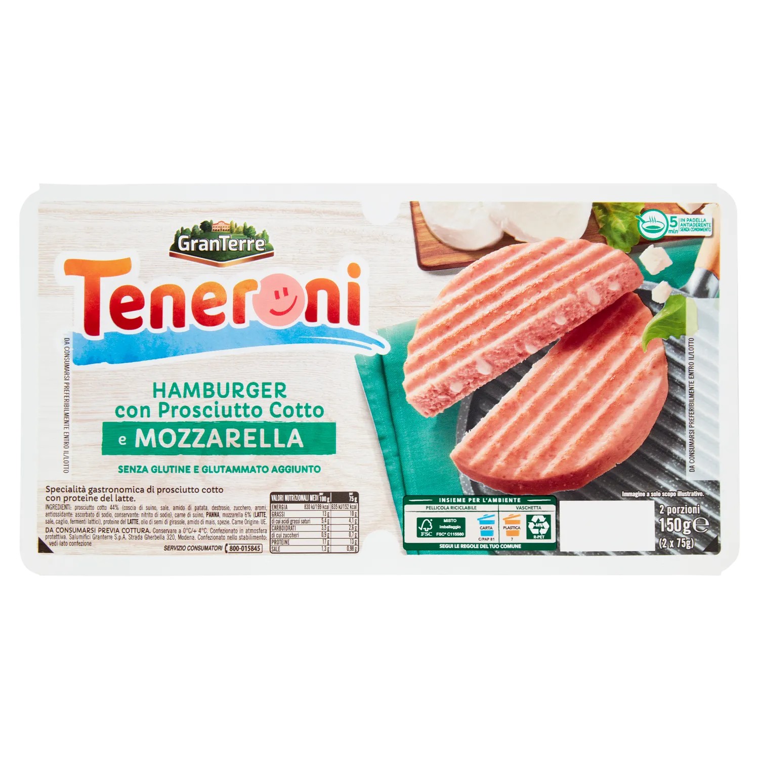 TENERONI CASAMODENA MOZZARELLA GR.150             