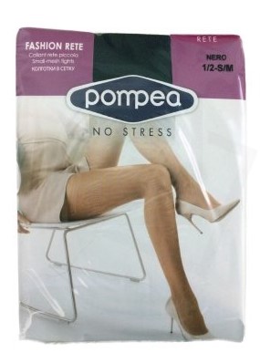COLLANT POMPEA FASHION RETE 1/2 NERO