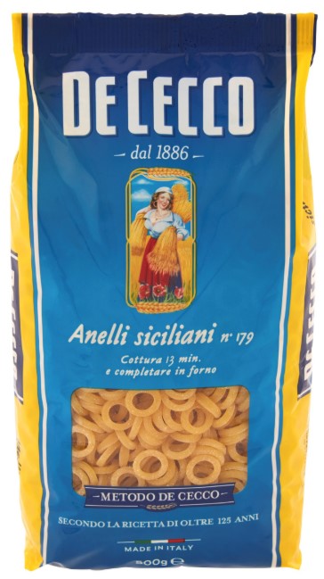 PASTA DE CECCO ANELLI SIC.N.179 GR500