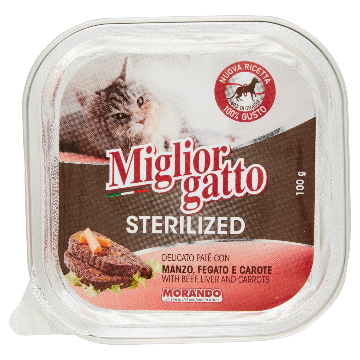 MORANDO GATTO STERILIZZATO MANZO/FEG/CAROTE GR.100