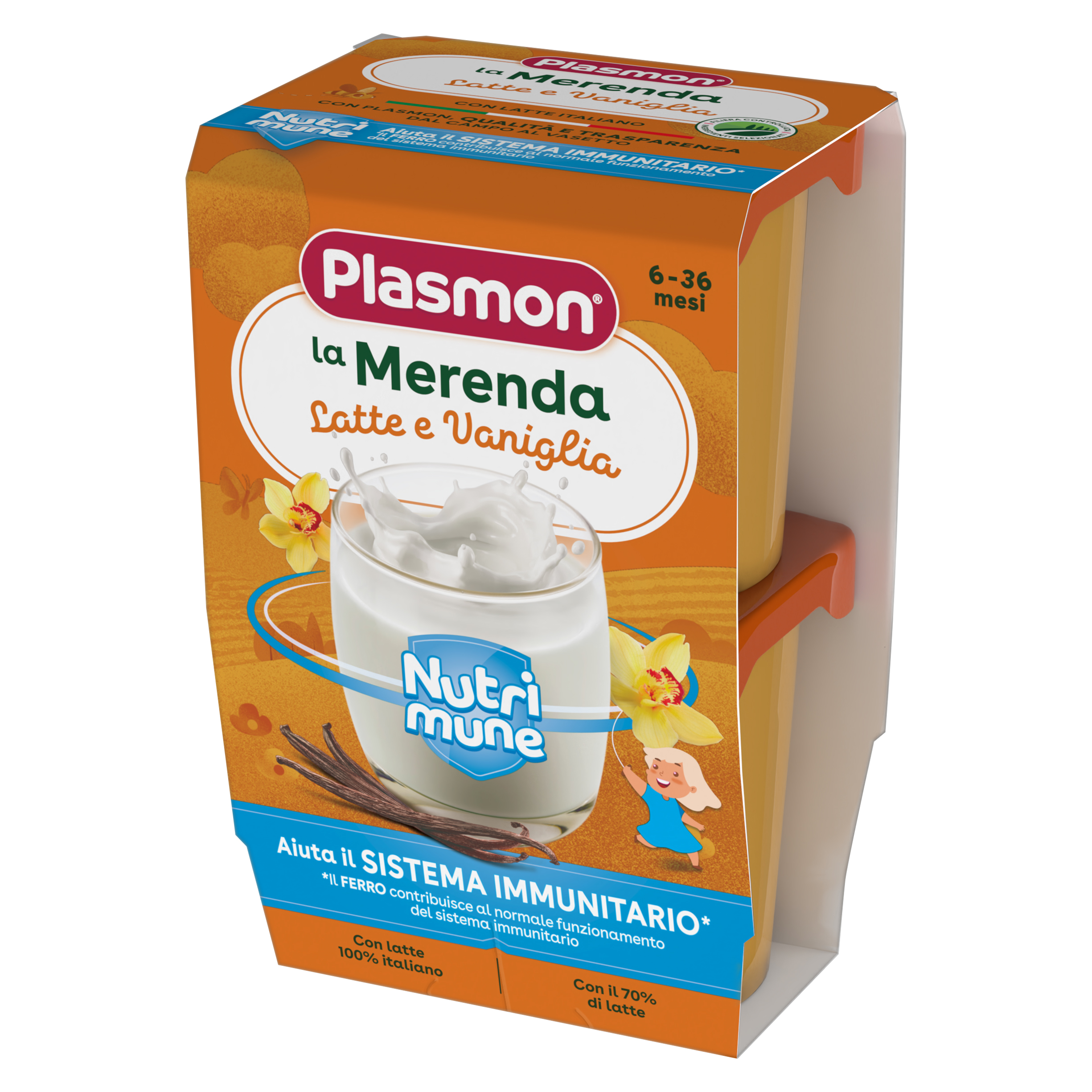 MERENDA PLASMON LAT/VANIGLIA GR.120X2