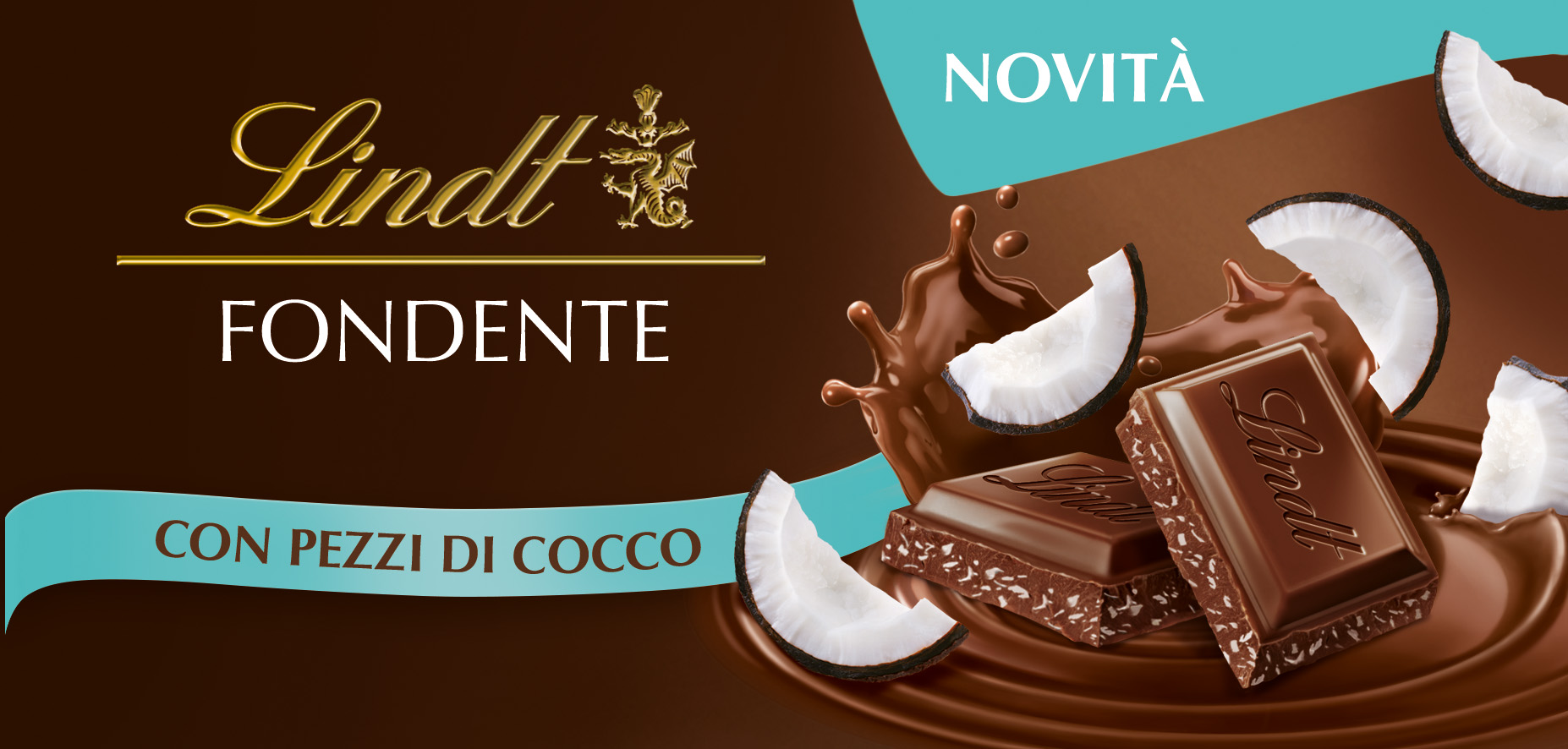 LINDT TAV. FONDENTE COCCO GR.100                  