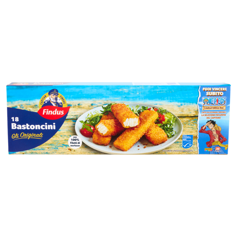 18 BASTONCINI FINDUS G450 NUOVA PANATURA          