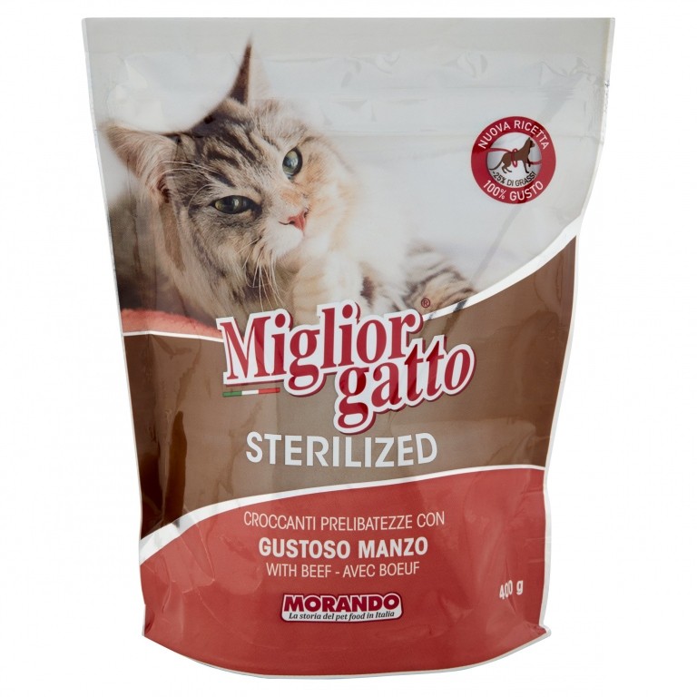 MORANDO GATTO CROCCANTINI MANZO STERILIZZATI GR400