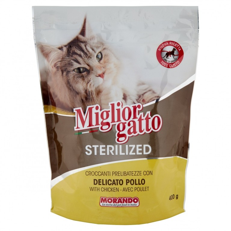 MORANDO GATTO CROCCANTINI POLLO STERILIZ.GR.400