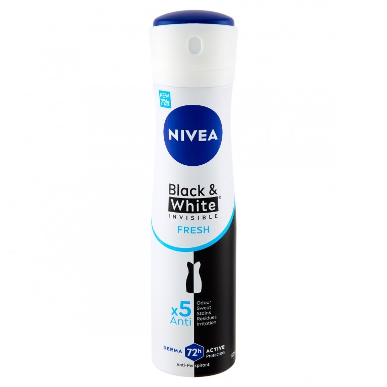 DEO NIVEA SPRAY INVISIBLE FRESH BLACK&WHITE ML.150