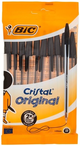 PENNA SFERA BIC CRISTAL COL.NERO BLISTER X10
