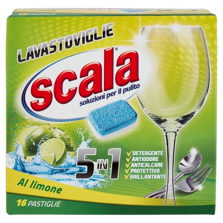SCALA LAVASTOVIGLIE 16TABS 5IN1 LIMONE            