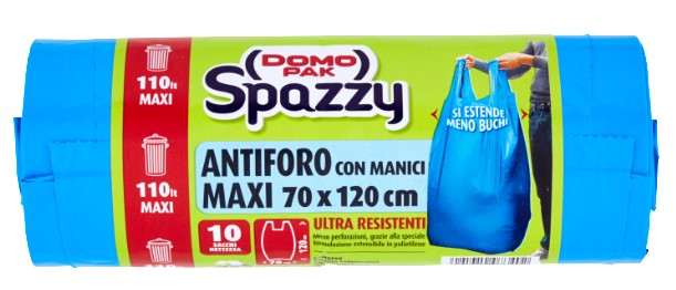SACC.NETT.SPAZZY BLU C/MANICO 70X120 LT110  10    