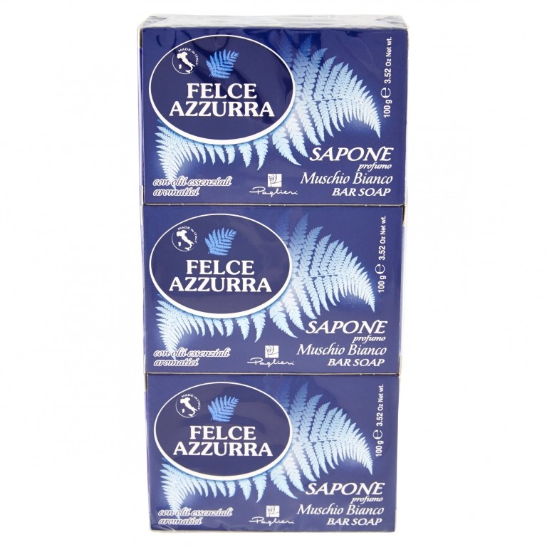 SAPONETTE FELCE AZZURRA GR.100X3 MUSCHIO BIANCO   