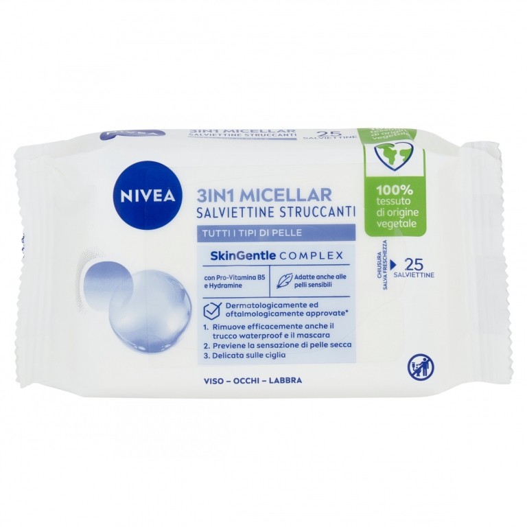 SALVIETTINE STRUCCANTI NIVEA ACQ.MICELLARE 25PZ