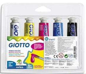 TEMPERA TUBO 7 21ML FILA COLORI PRIMARI PZ.5