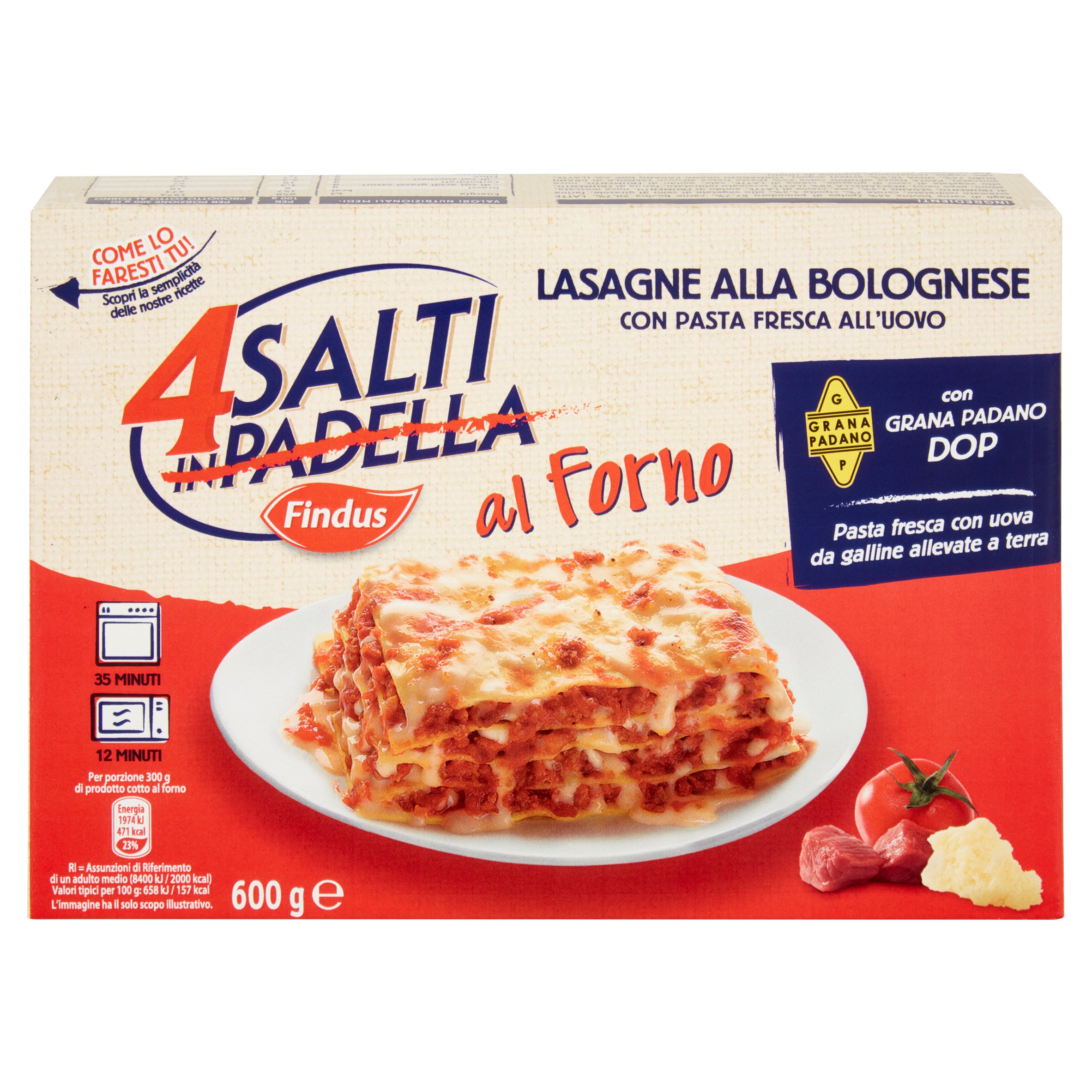LASAGNE ALLA BOLOGNESE FINDUS GR.600