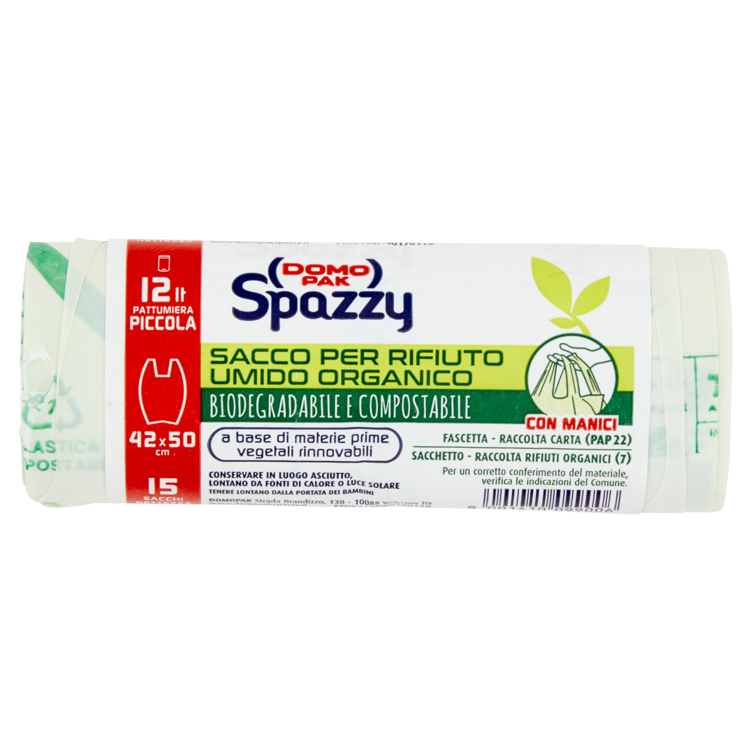 SACC.NETT.DOMOPAK LT.12 X UMIDO BIODEG.