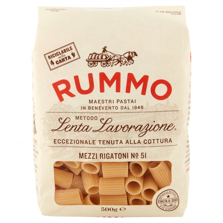 PASTA RUMMO N.51 MEZZI RIGATONI GR.500