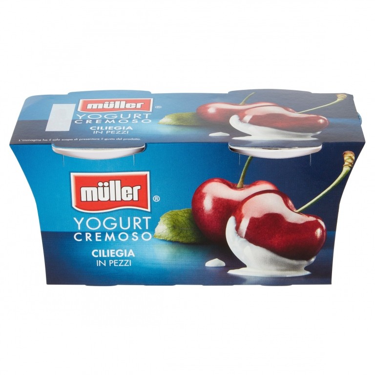 YOGURT MULLER CILIEGIA GR.125X2 INTERO CREMOSO    