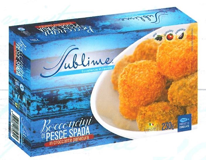 BOCCONCINI DI PESCE SPADA PANATI SUBLIME G230     