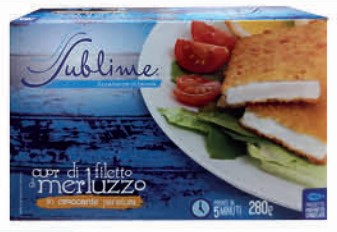 CUOR DI FILETTO DI MERLUZZO PANATO SUBLIME G280   