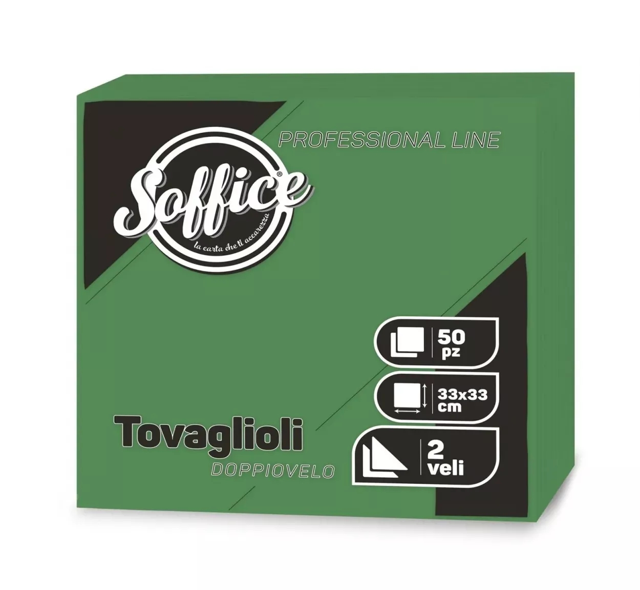 TOV.VERDE SMERALDO SOFFICE 33X33 50PZ 2V