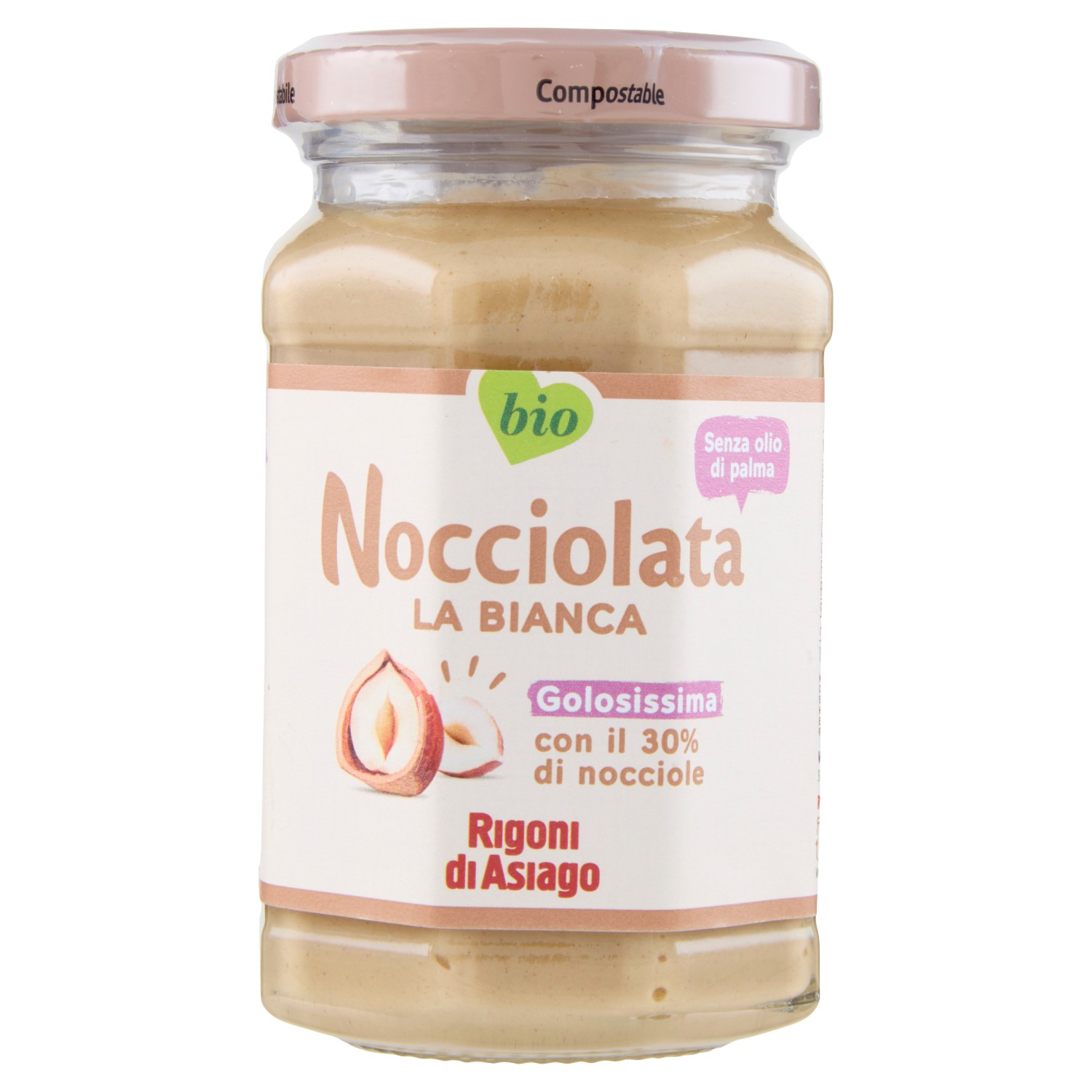 CREMA NOCCIOLATA RIGONI BIANCA BIO GR.250