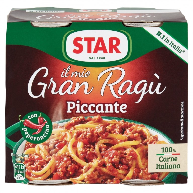 STAR GRAN RAGU'PICCANTE GR180X2                   