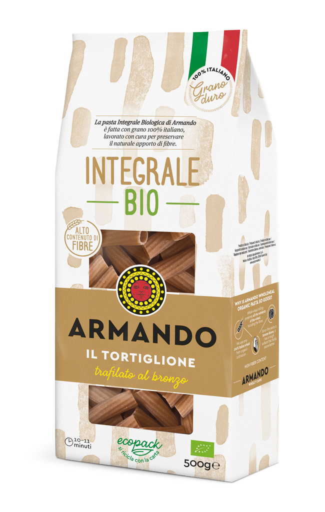 PASTA ARMANDO IL TORTIGLIONE INTEGRALE BIO GR.500 