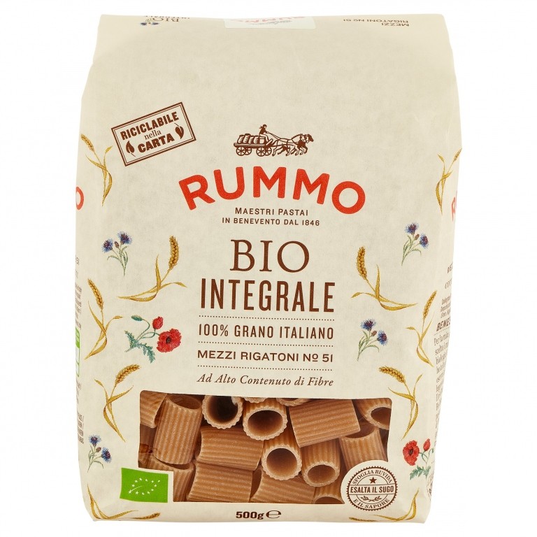 PASTA RUMMO INTEGR.N.51 MEZZI RIGATONI GR.500