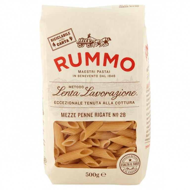 PASTA RUMMO N.28 MEZZE PENNE RIGATE GR.500