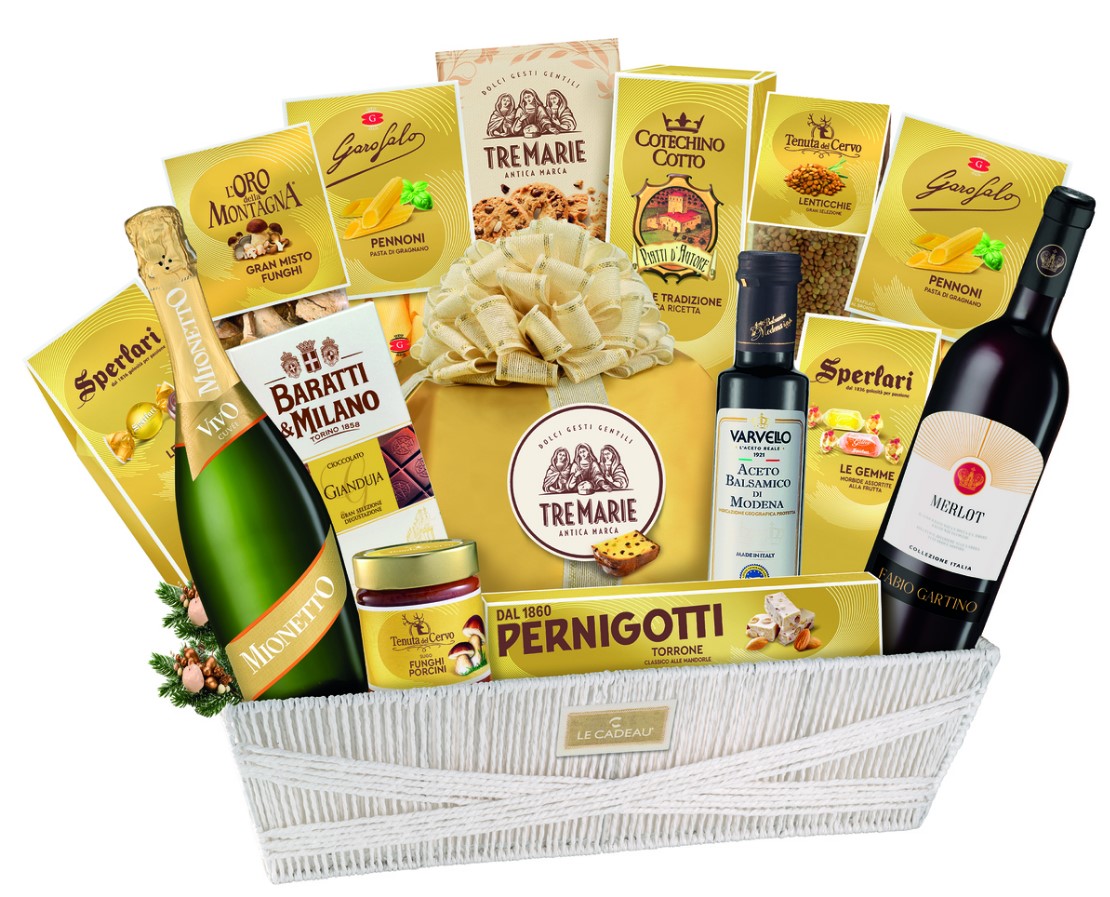 CONFEZ.CESTO LE CADEAU BIANCO NATALE X16 PZ