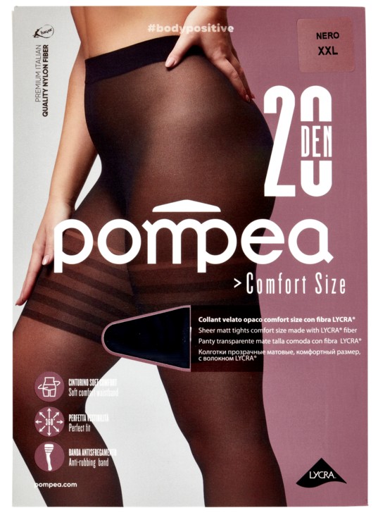 POMPEA COLLANT 20 COMFORT SIZE NERO XXL