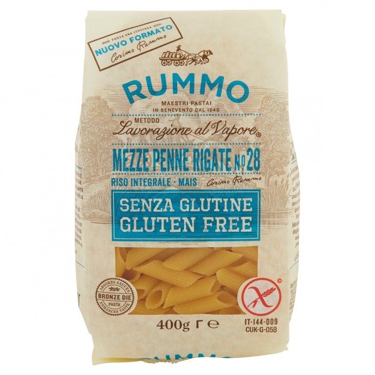 PASTA RUMMO S/GLUT.N.28 MEZ.PENNE GR.400