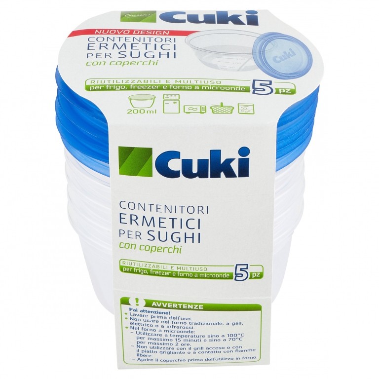 CUKI VASCH.FREEZER-MICROONDE PZ.5 SUGHI ERMETICI  