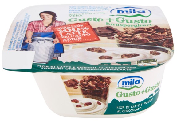 YOGURT MILA FIOR DI LATTE PIÙ FIOCCHI CIOCCOLATO