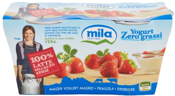 YOGURT MILA MAGRO FRAGOLA 0,1% GR.125X2