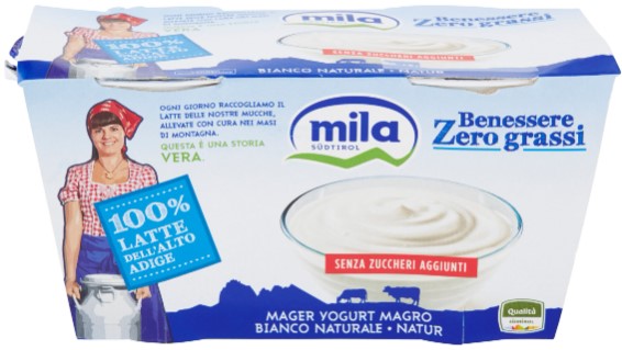 YOGURT MILA MAGRO BIANCO 0,1% GR.125X2