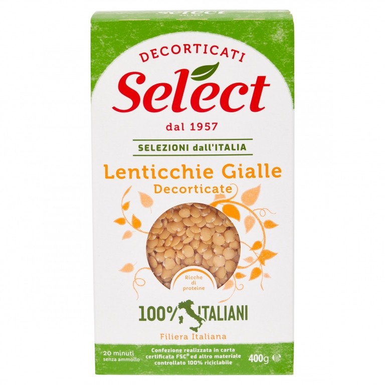 LENTICCHIE DECORTICATE GIALLE SELECT AST.GR400