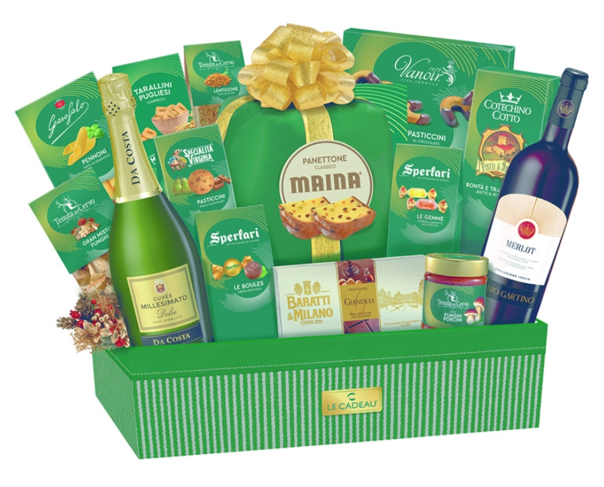 CONFEZ.CESTO LE CADEAU VERDE SMERALDO X15PZ