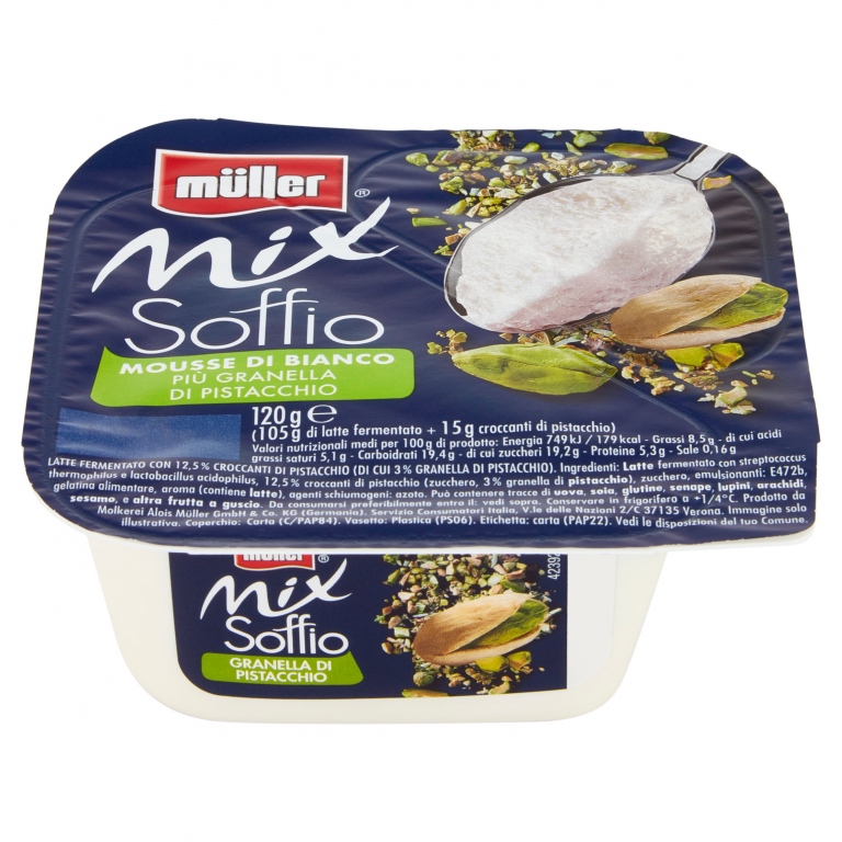 YOGURT MULLER MIX SOFFIO PISTACCHIO GR.150        