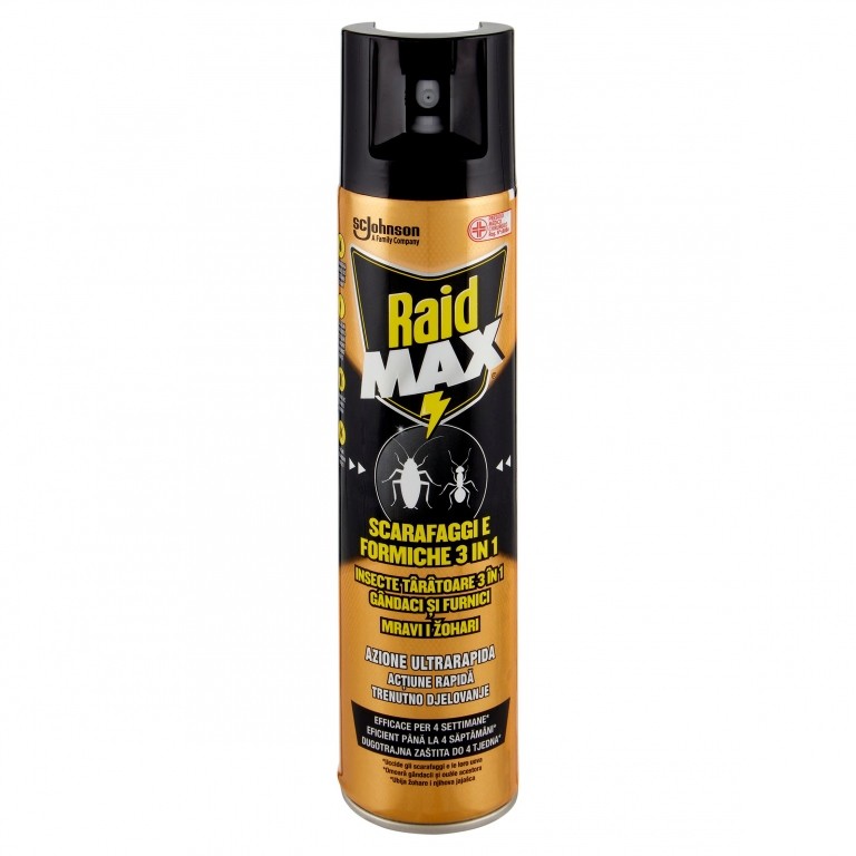 RAID SPRAY MAX SCARAF.FORMICHE ML.300 NEW         