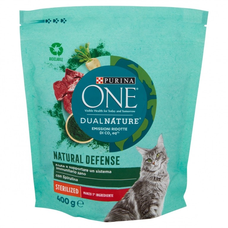PURINA ONE DUAL NATURE GATTO MANZO STERIL GR.400  