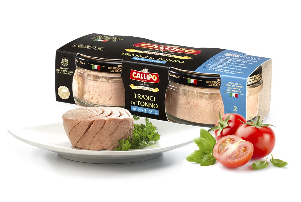 TONNO CALLIPO RIS.ORO NAT.GR.70X2 VASO VETRO