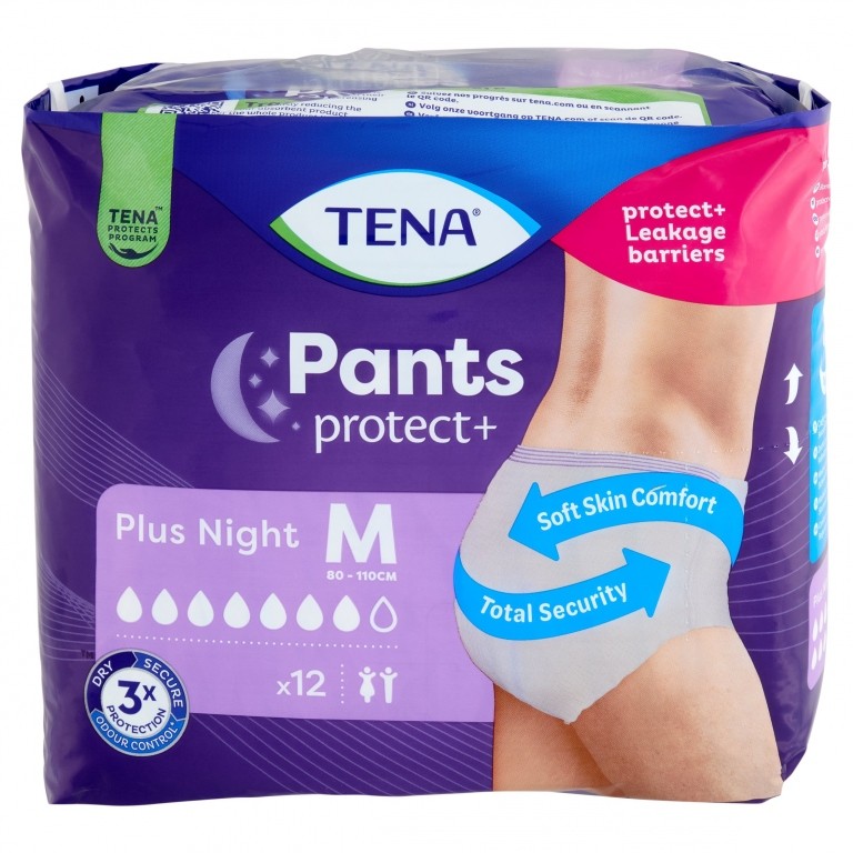 PANN.INCONT.TENA PANTS PLUS NIGHT MEDIUM PZ.12