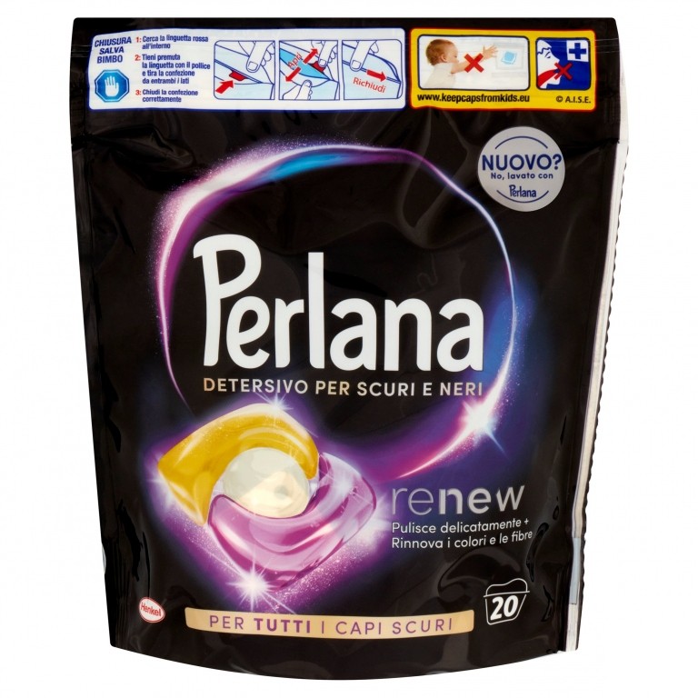 PERLANA CAPS NERO 20 LAV.                         