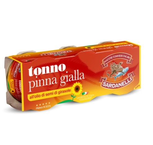 TONNO SARDANELLI O.SEMI GR80X3 5STELLE P.GIALLA
