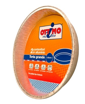 VASCH.OTTIMO CARTALLUMINIO TORTA GRANDE PZ.2      